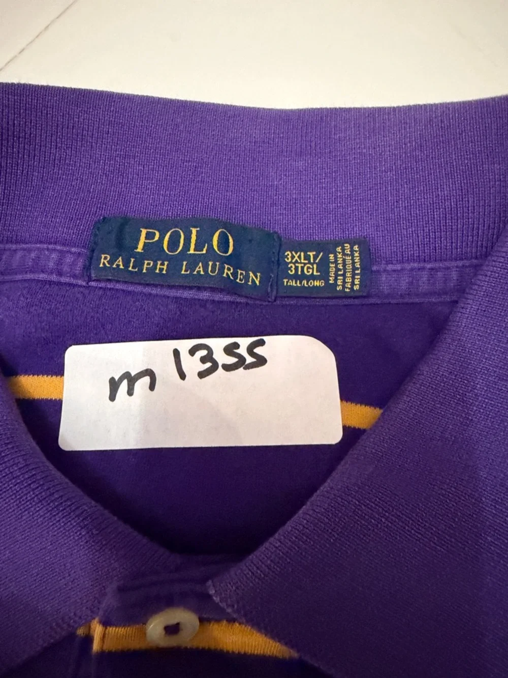 Polo by Ralph Lauren Purple and Yellow Striped Classic Polo